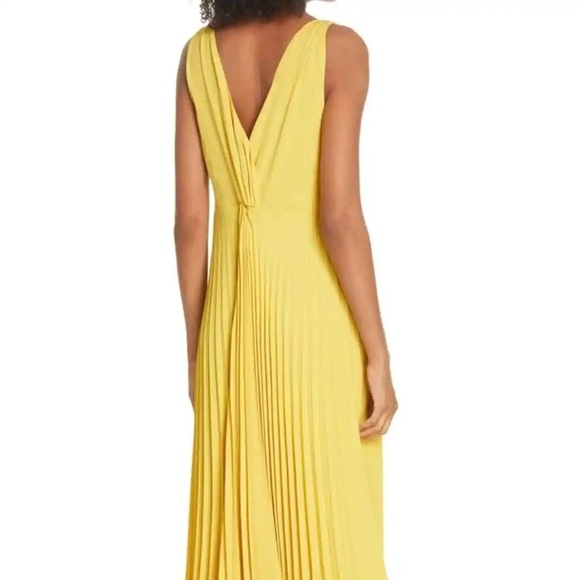 Vince Pleated Front Twist Midi Dress - Limonata NWT - Picture 5 of 13